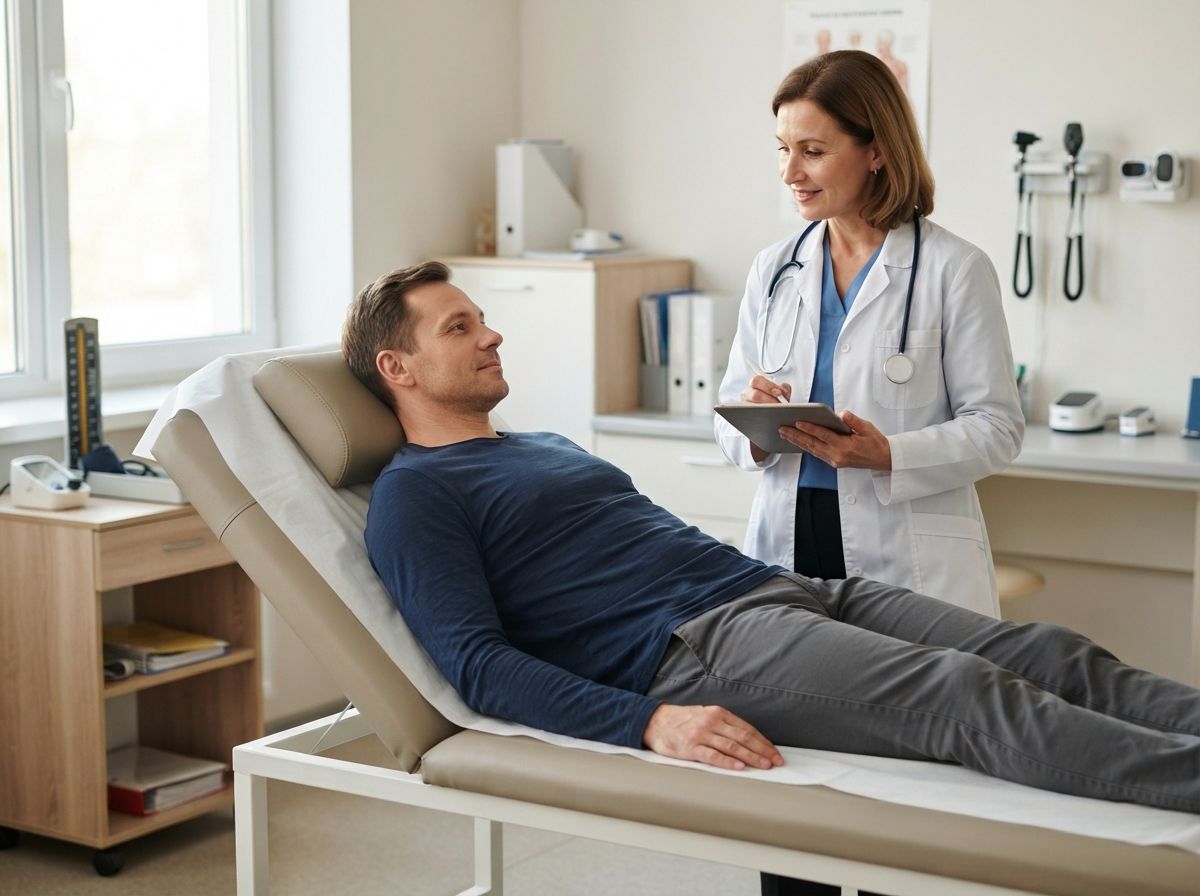 Лечение хронического алкоголизма Врач осматривает пациента